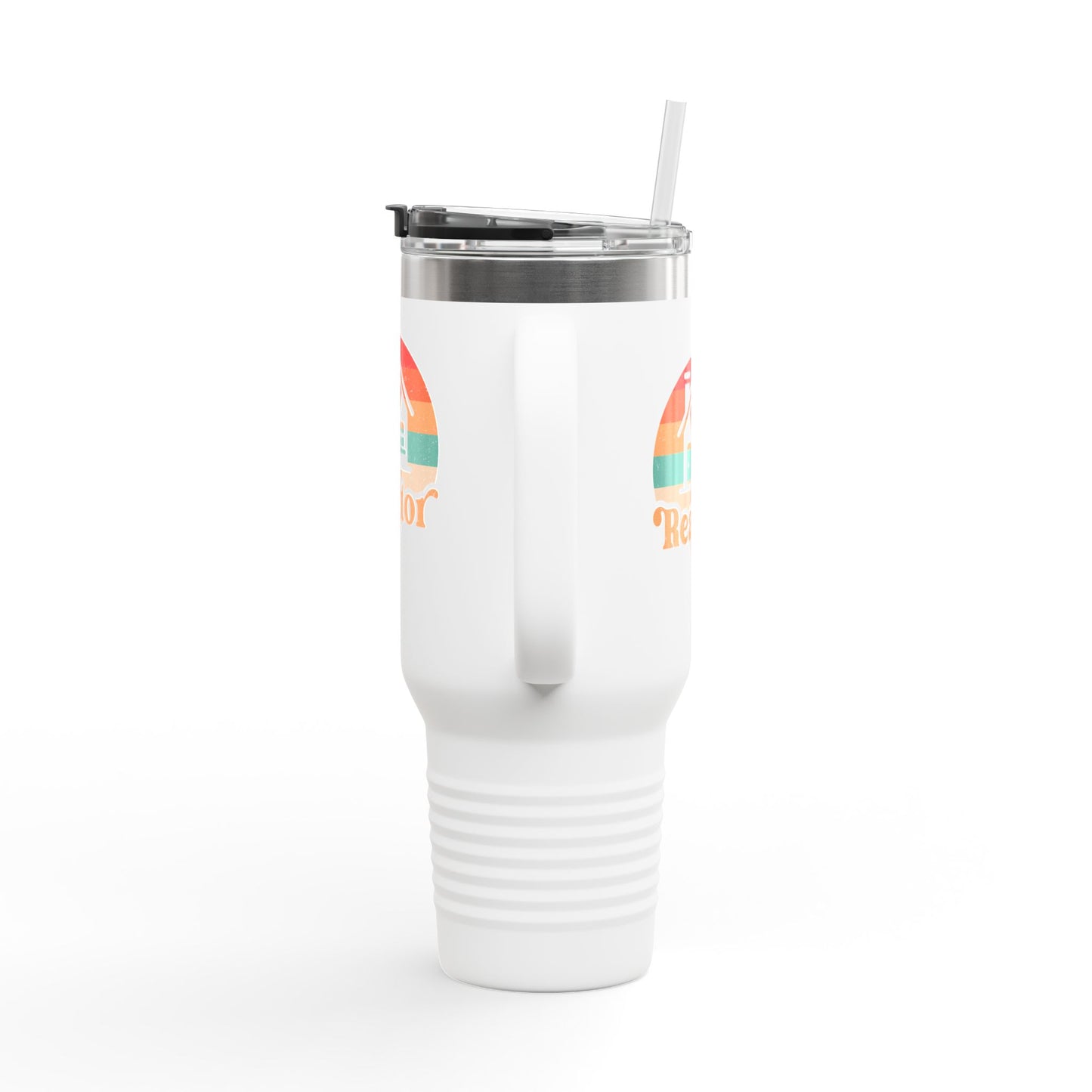 Realtor Retro Heart & Home Tumbler – 40 oz Stainless Steel Mug