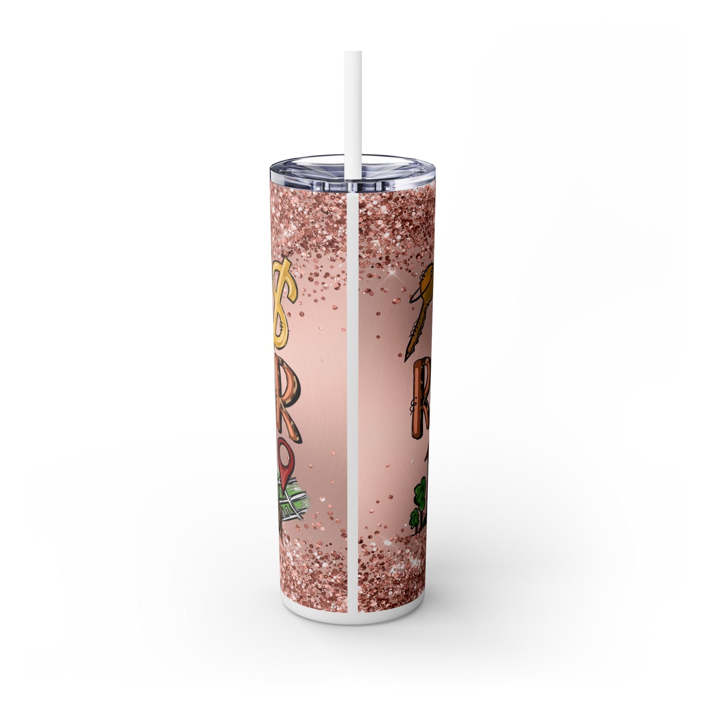 Realtor Life Tumbler 20oz Tumbler  – Rent, Sale, Sold Design with Glitter Background – Funny Realtor Gift