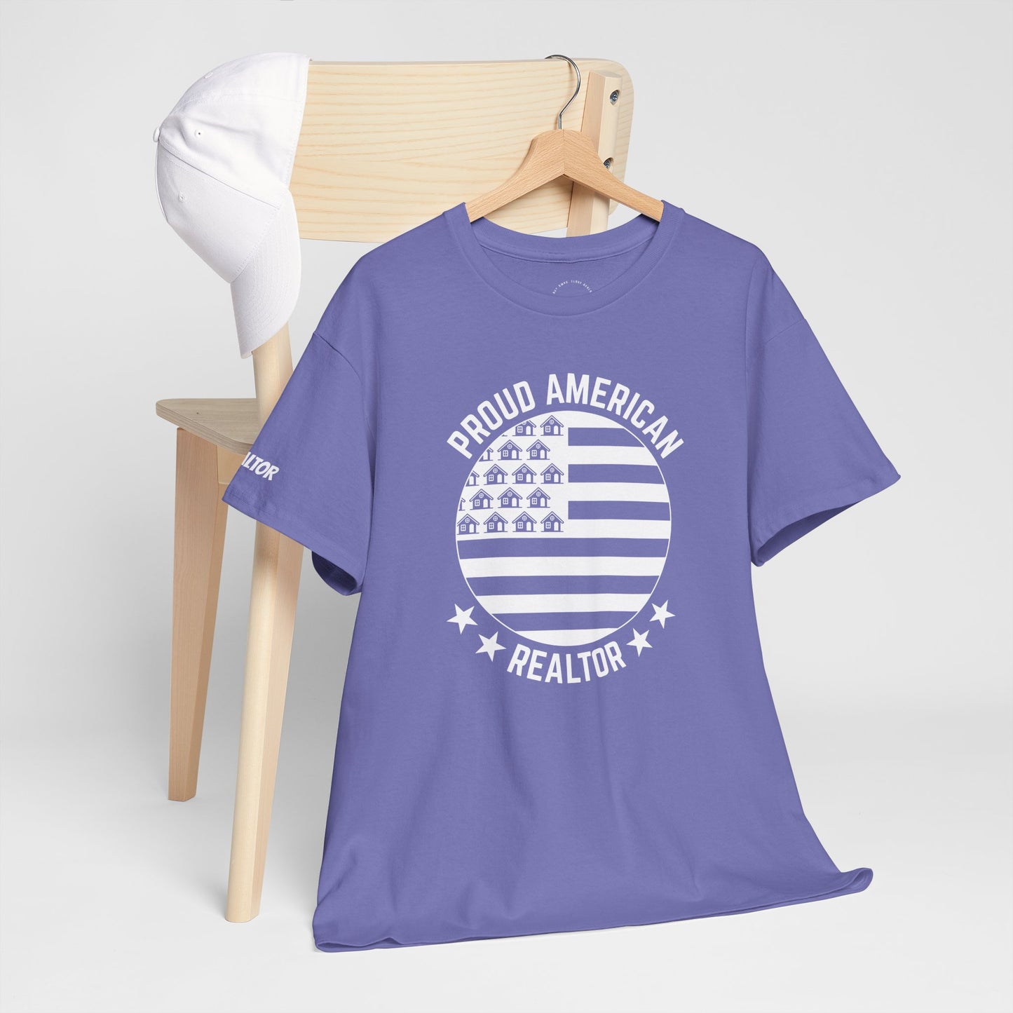 Proud American Realtor Tee – Stars, Stripes & Sold Signs