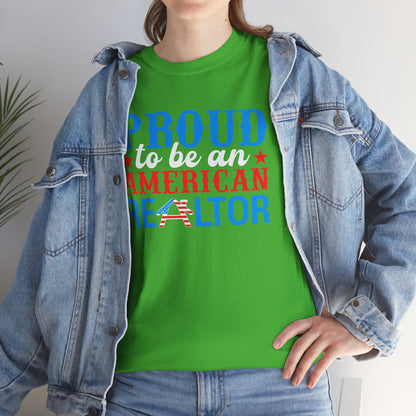 Proud to Be an American Realtor Tee – Bold, Brave & Built to Sell 🏡⭐