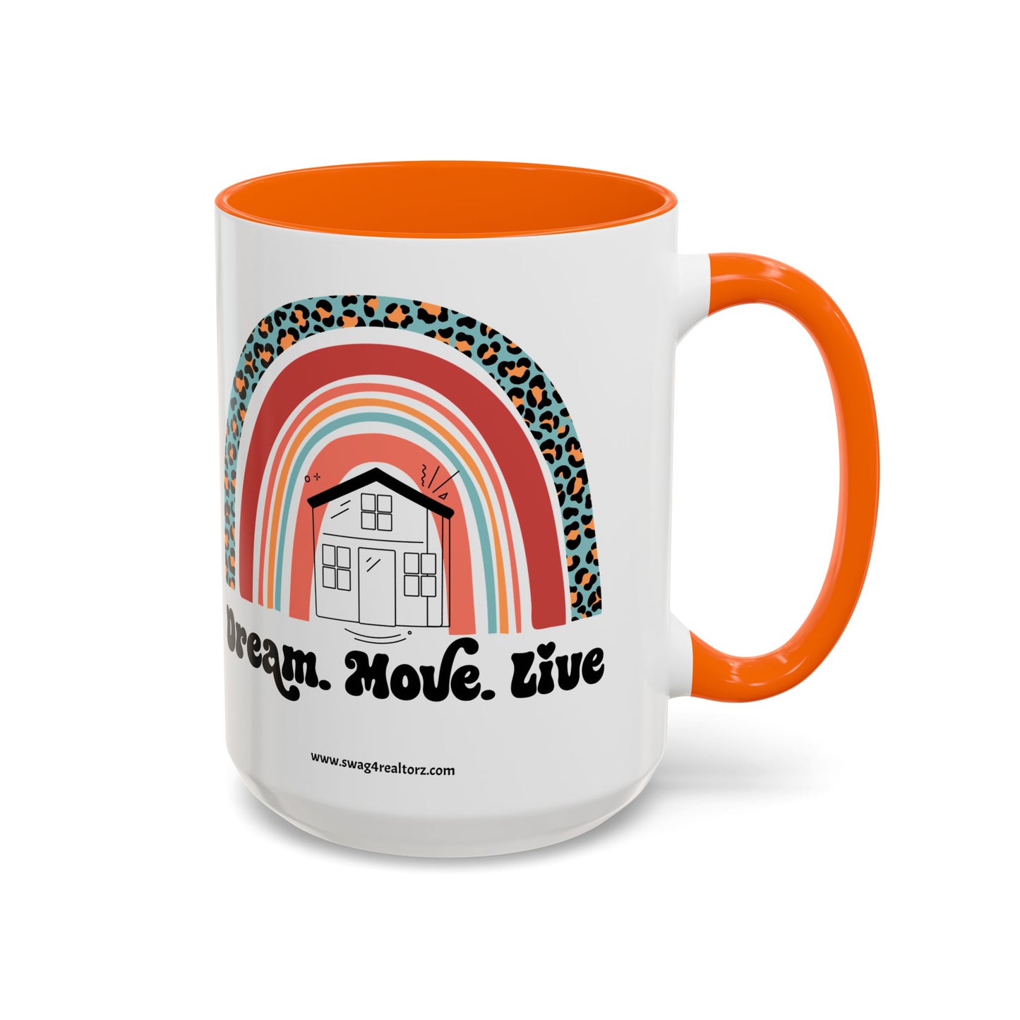 Dream Move Live Realtor Accent Coffee Mug (11, 15oz)