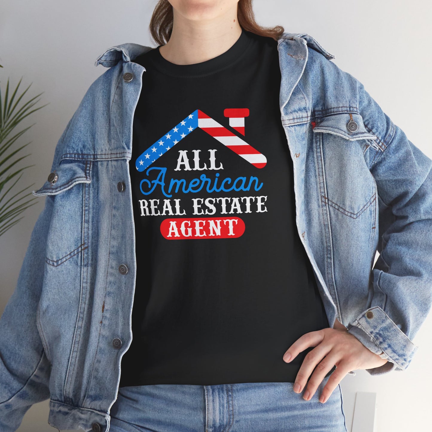 All American Real Estate Agent Tee – Red, White & Real Estate