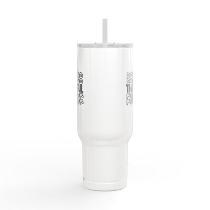 Thankful Realtor Tumbler – 40 oz White Stainless Steel Mug with Stacked Text Design