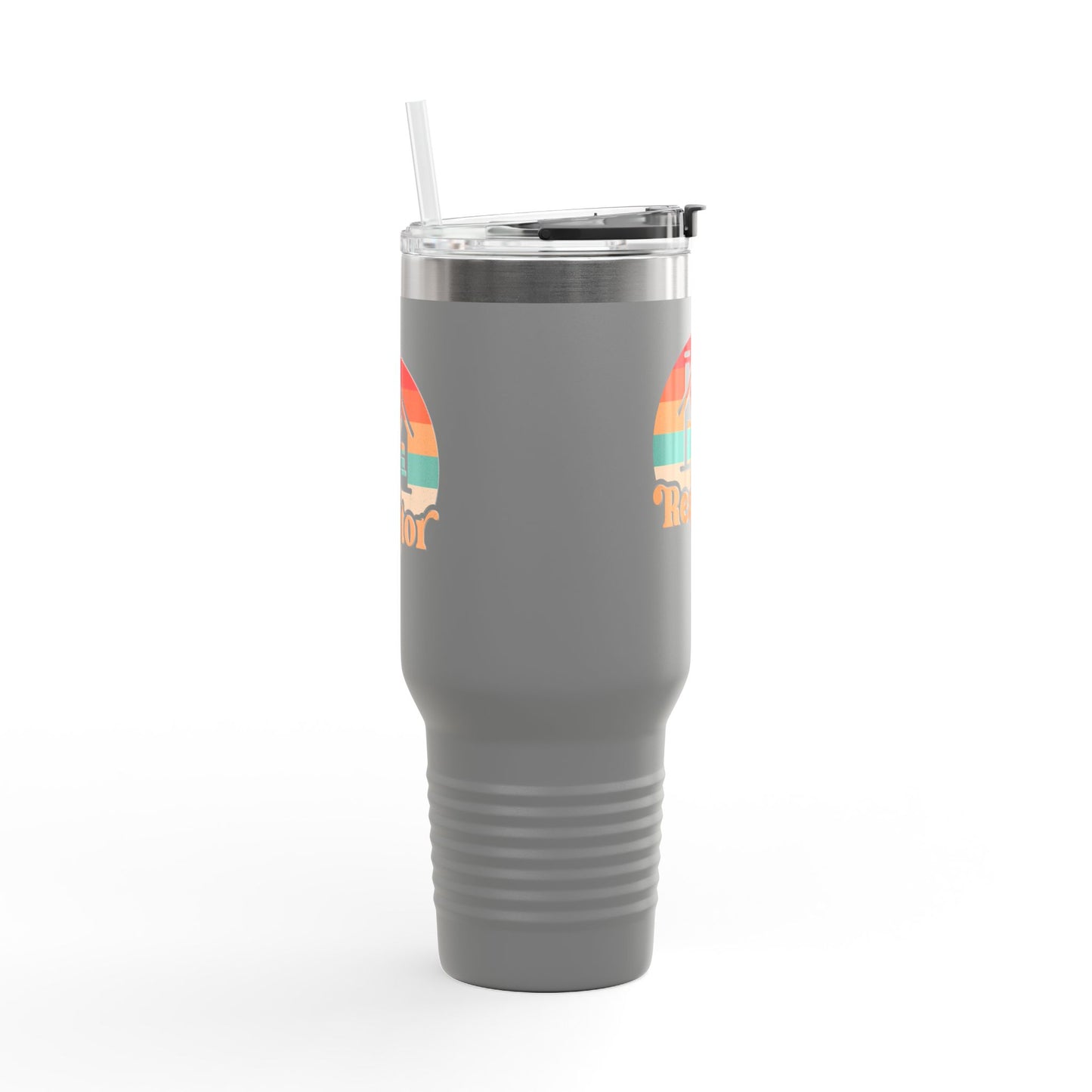 Realtor Retro Heart & Home Tumbler – 40 oz Stainless Steel Mug