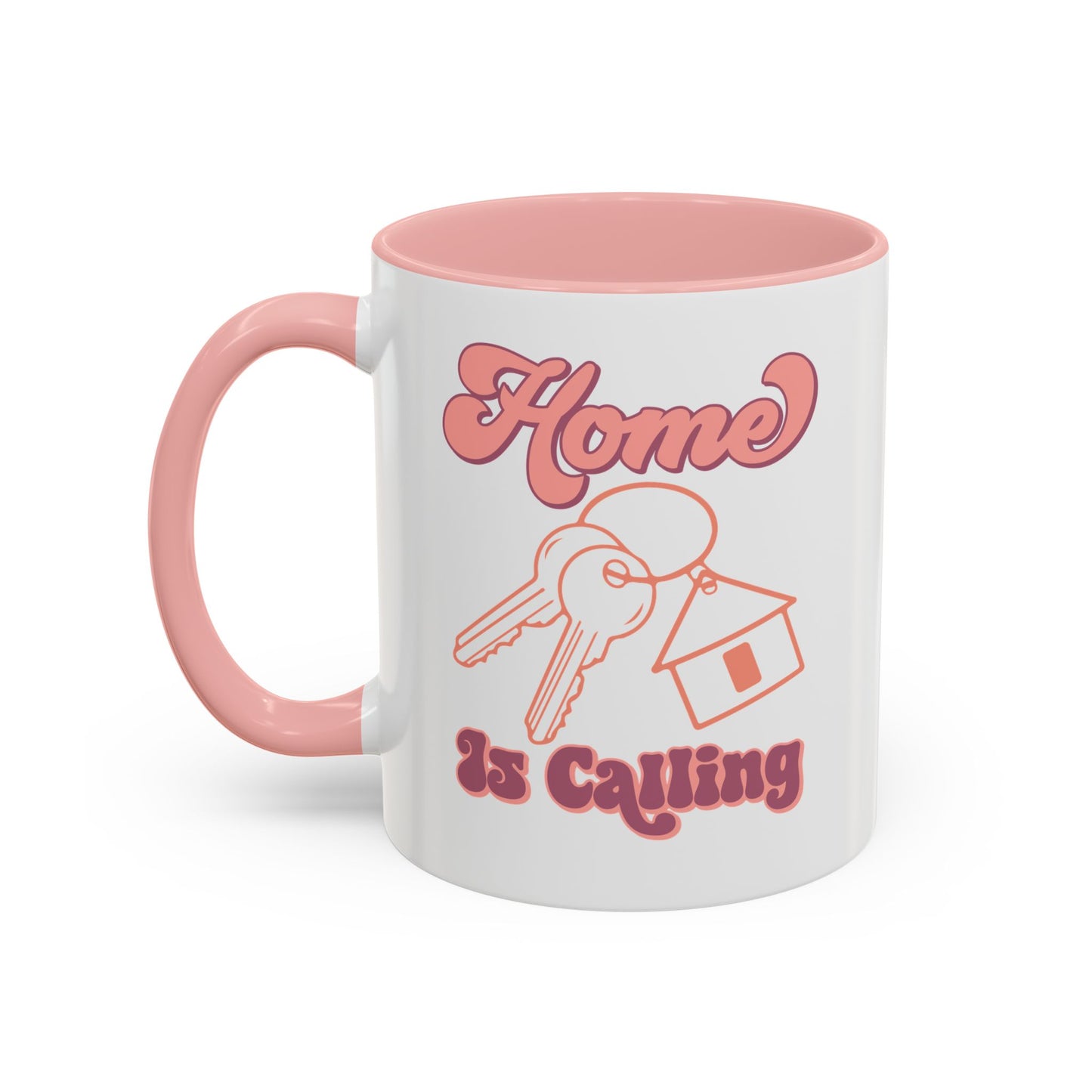 Home Is Calling Realtor Accent Coffee Mug (11, 15oz)