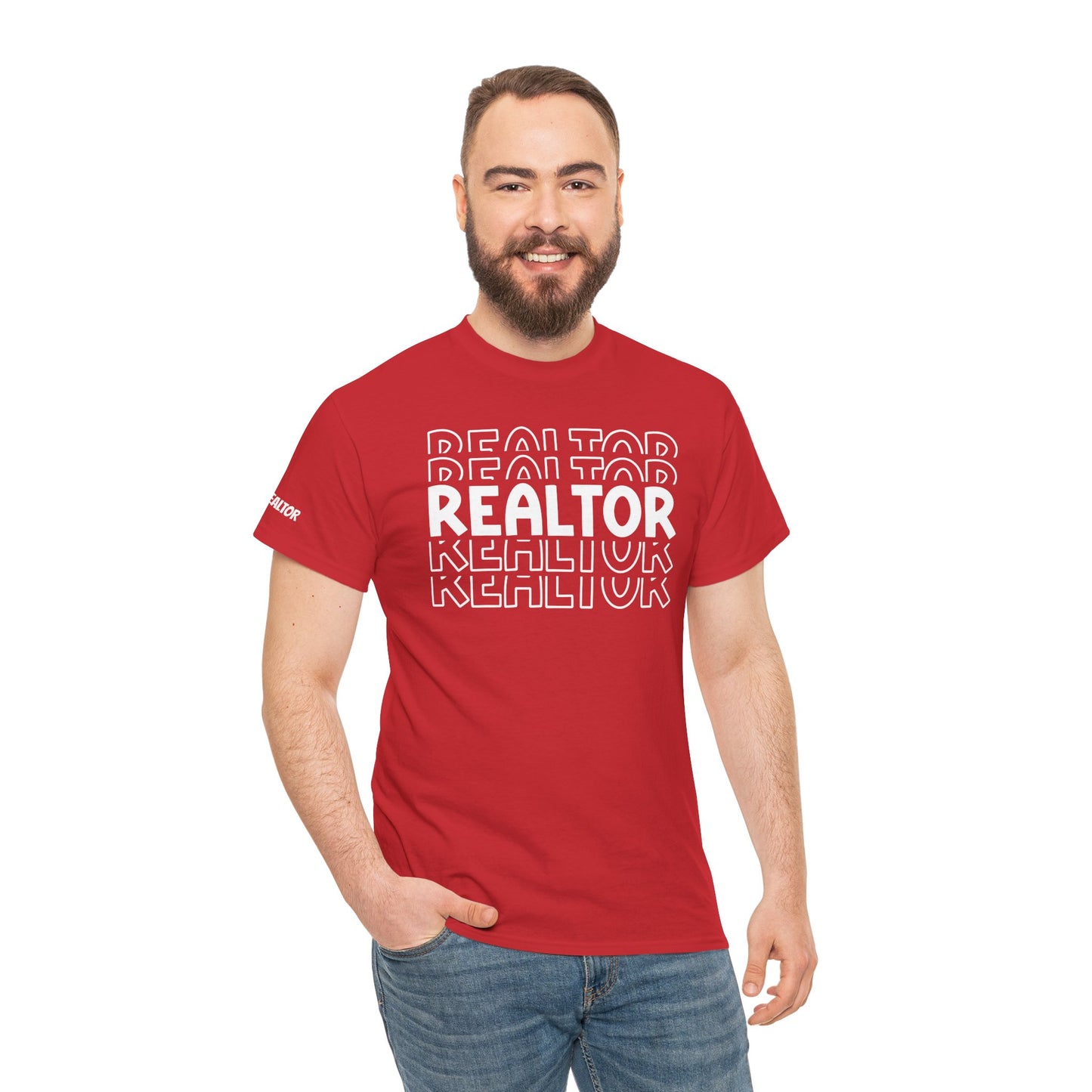 REALTOR Stacked Tee – Loud. Proud. On Repeat. 🔁🏡