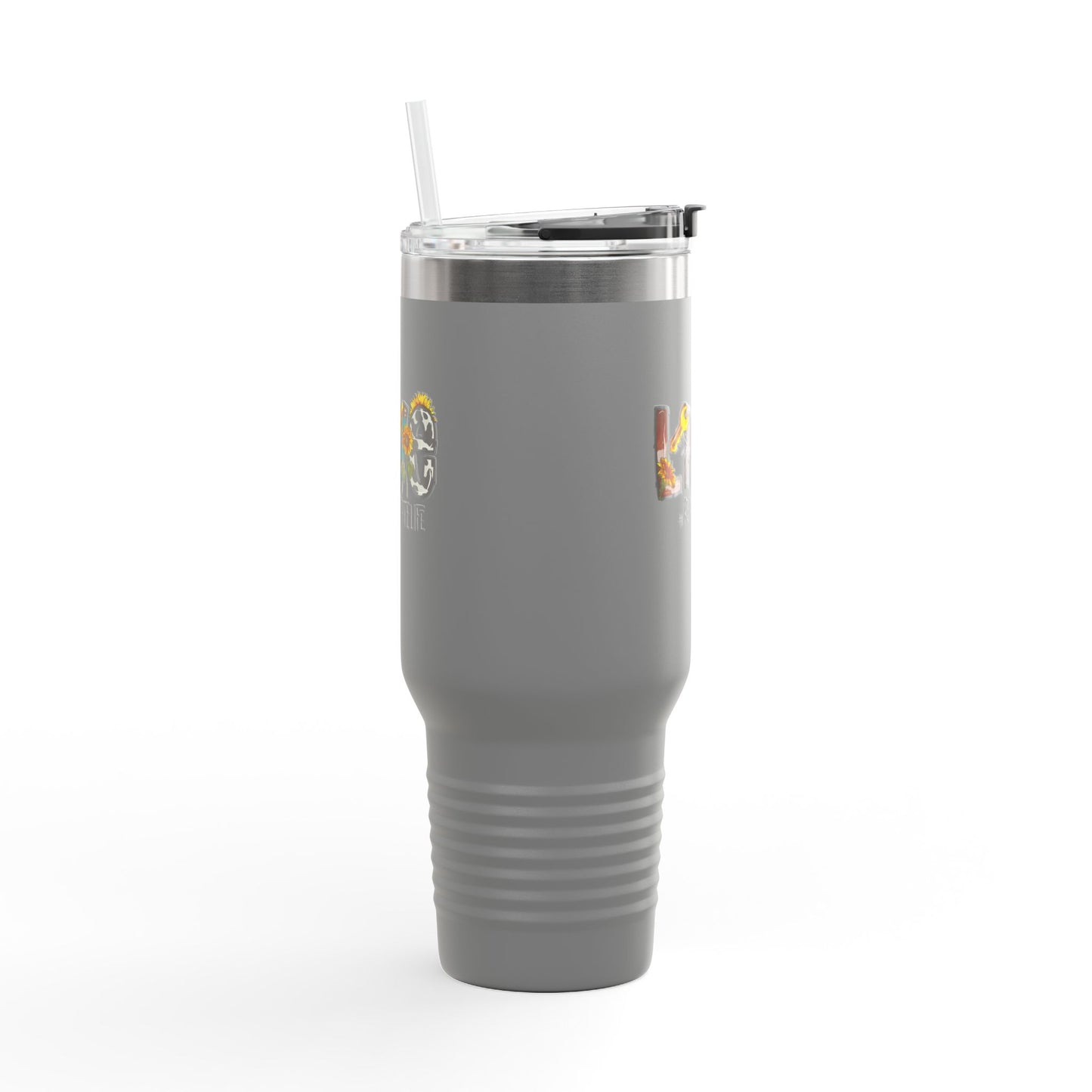LOVE #RealEstateLife Tumbler – 40 oz Stainless Steel Mug with Colorful Realtor Design