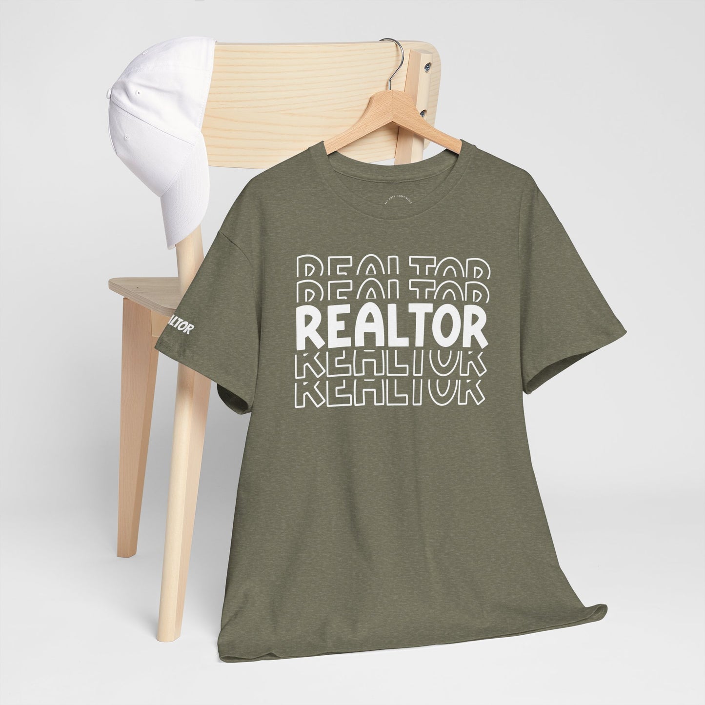 REALTOR Stacked Tee – Loud. Proud. On Repeat. 🔁🏡