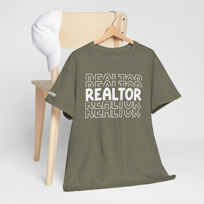 REALTOR Stacked Tee – Loud. Proud. On Repeat. 🔁🏡