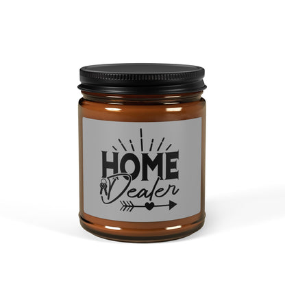Home Dealer Realtor Scented Soy Candle (Multi-Size, Amber Jar)