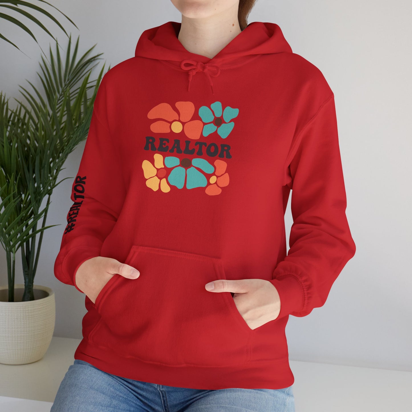 🌸 Floral REALTOR Hoodie – Bold, Bright, and Ready to Close