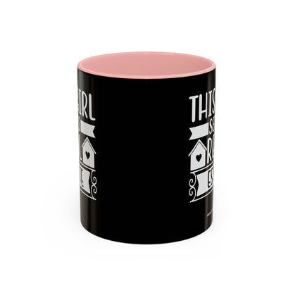 This Girl Sells Real Estate Realtor Accent Coffee Mug (11, 15oz)