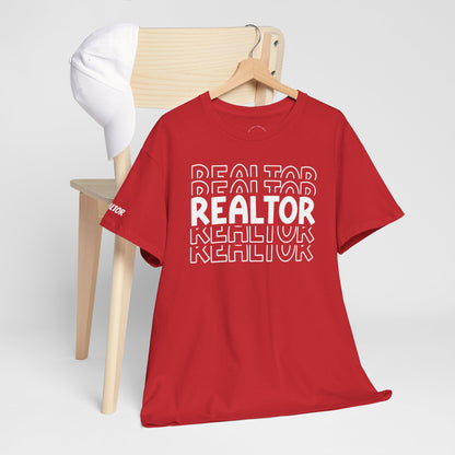 REALTOR Stacked Tee – Loud. Proud. On Repeat. 🔁🏡