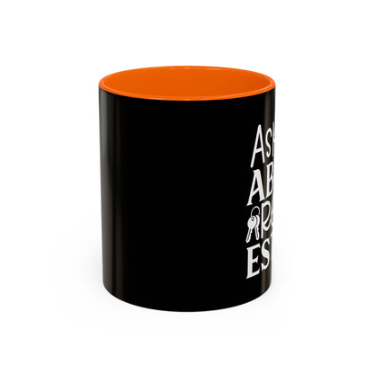 Ask Me About Real Estate Realtor Accent Coffee Mug (11, 15oz)