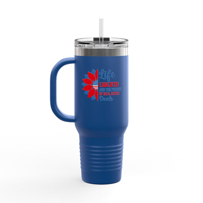 Life, Liberty & the Pursuit of Real Estate Deals – 40oz Patriotic Tumbler for Agents on the Move 🇺🇸💼✨