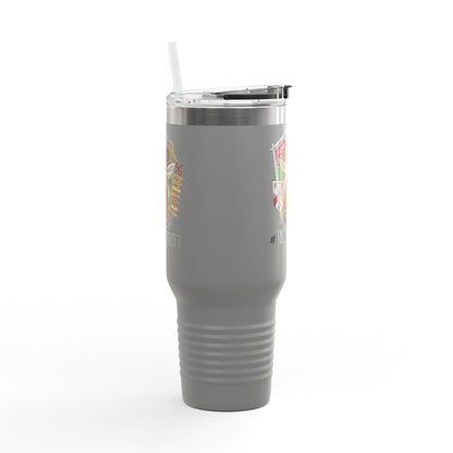 #RealtorLife Messy Bun Tumbler – 40 oz Stainless Steel Mug with Real Estate Illustration