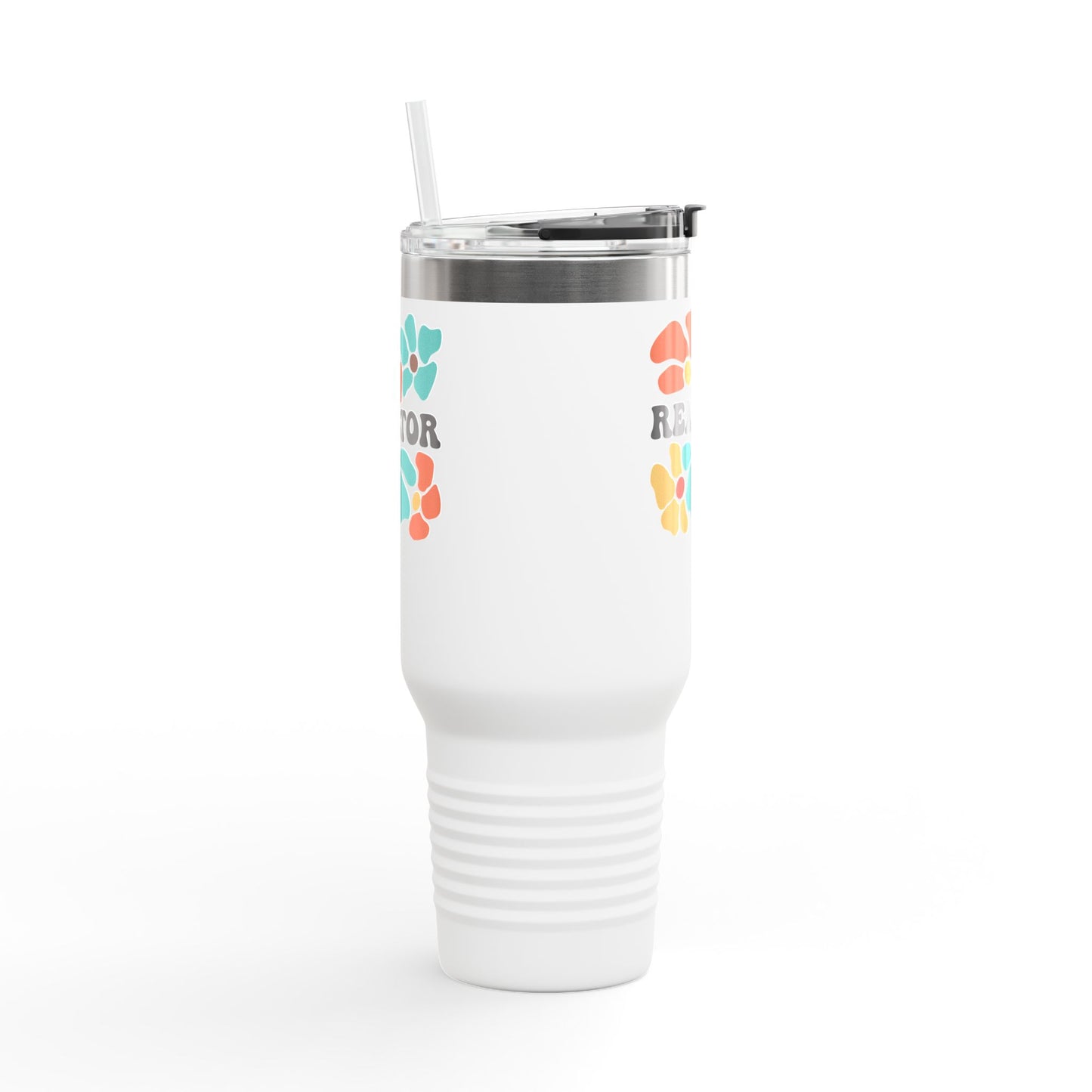 Colorful Floral Realtor 40oz Tumbler – Real Estate with a Pop of Personality 🌼☕💪