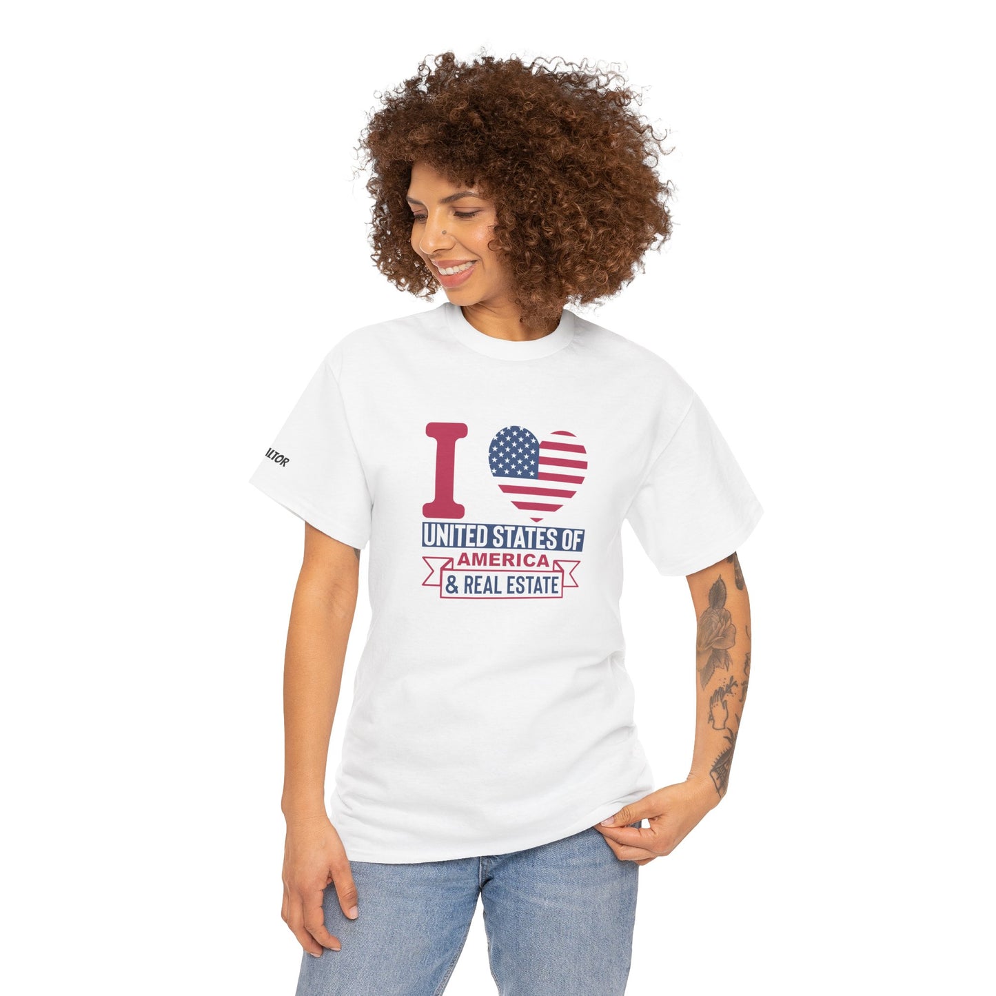 I ❤️ United States of America & Real Estate Tee – Freedom, Fireworks, and For Sale Signs 💥🏡