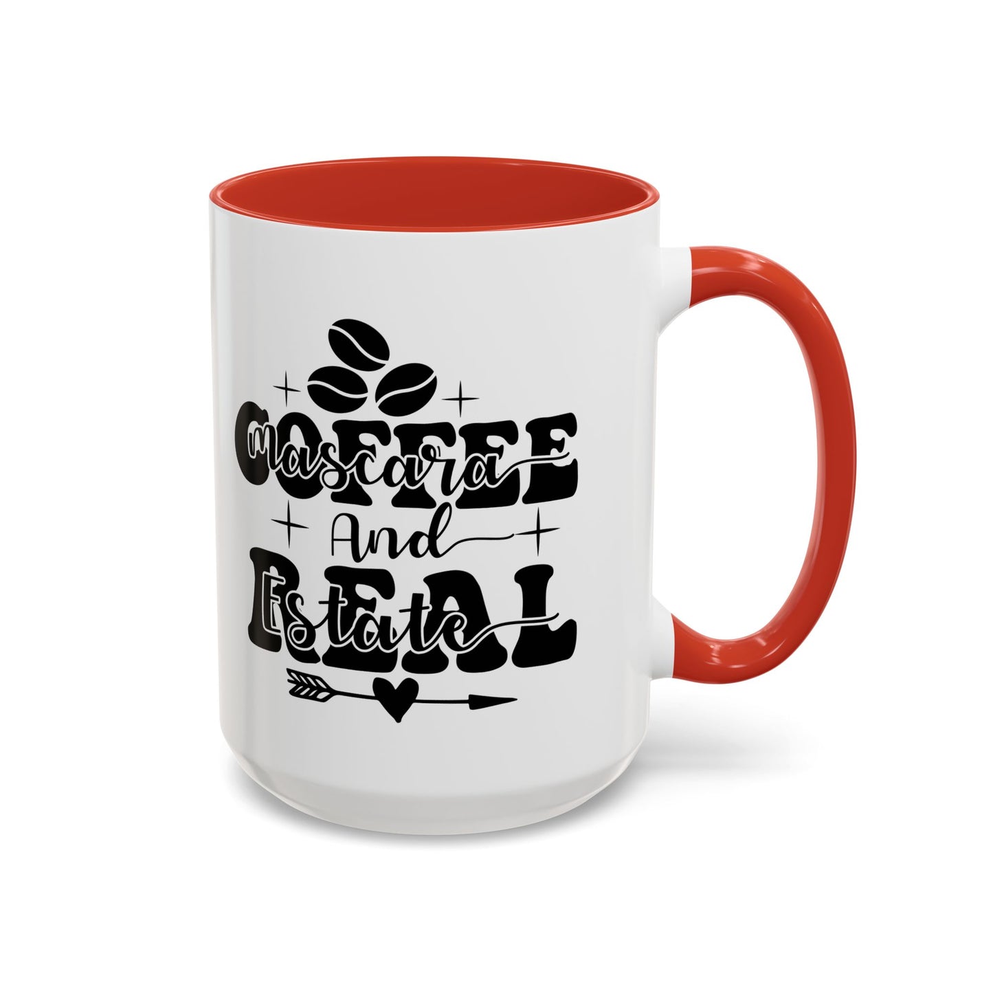 Coffee Mascara And Real Estate Realtor Accent Coffee Mug (11, 15oz)