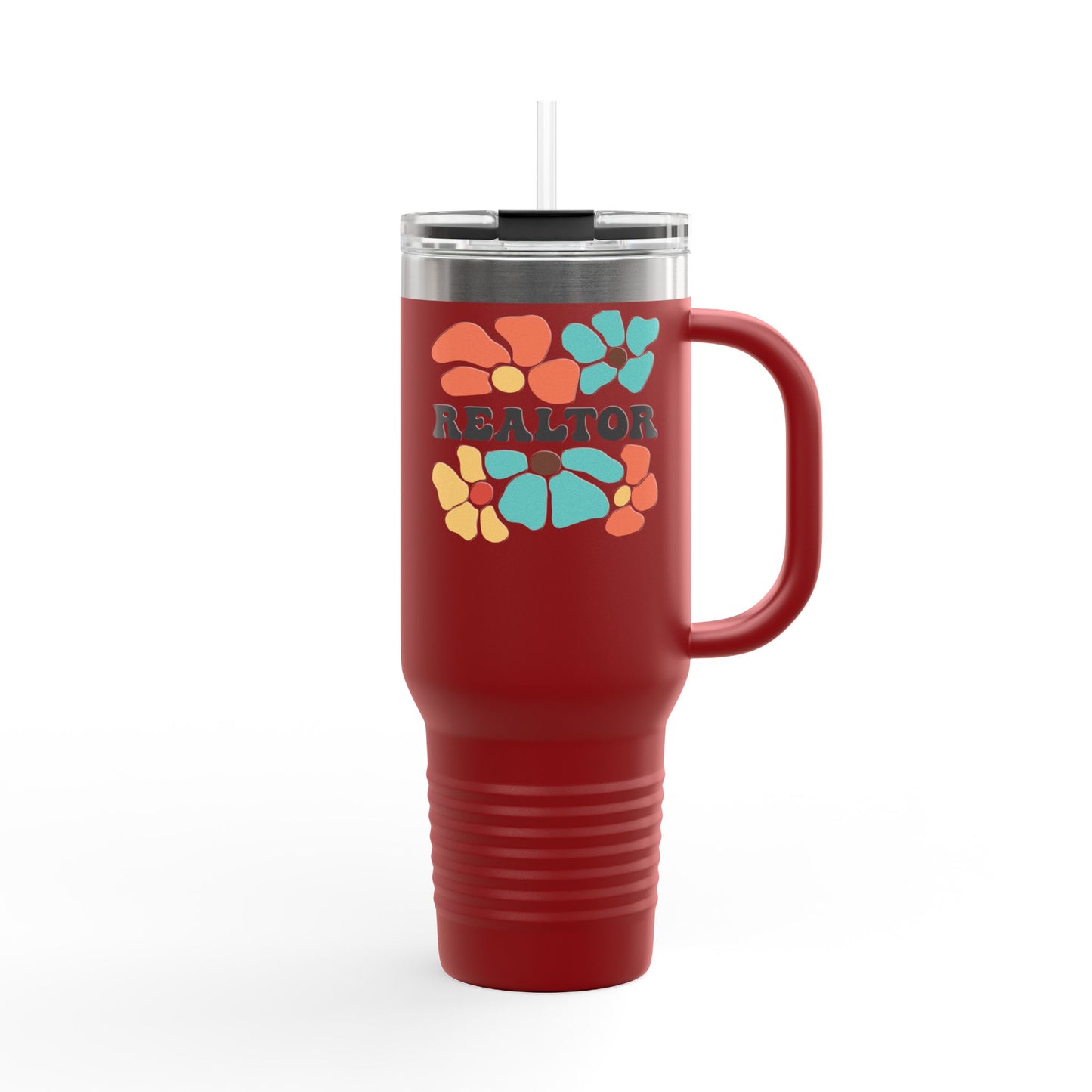 Colorful Floral Realtor 40oz Tumbler – Real Estate with a Pop of Personality 🌼☕💪