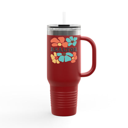 Colorful Floral Realtor 40oz Tumbler – Real Estate with a Pop of Personality 🌼☕💪