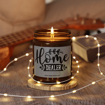 Home Dealer Realtor Scented Soy Candle (Multi-Size, Amber Jar)