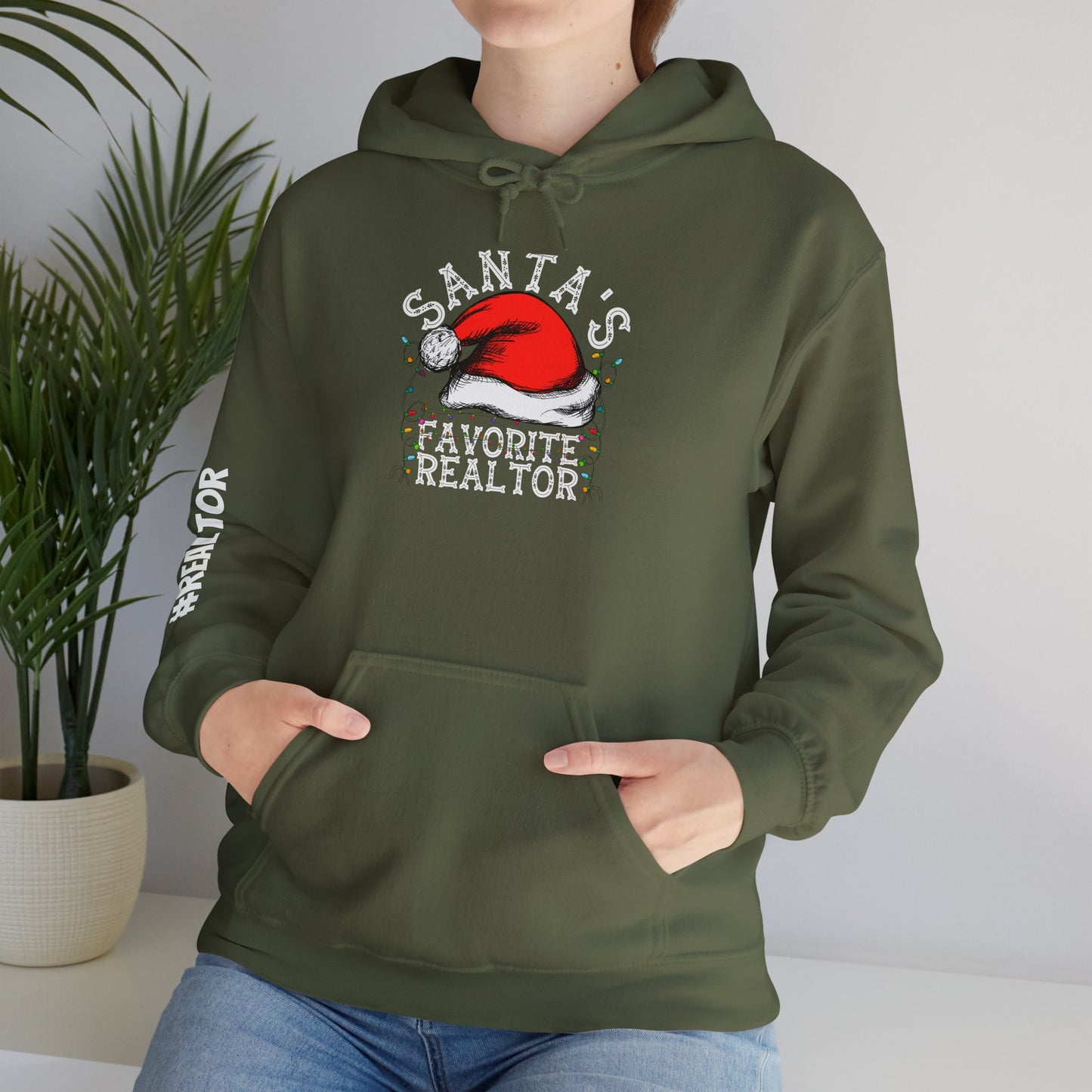 🎅 Santa’s Favorite Realtor Christmas Hoodie – Jingle All the Way to Closing Day!