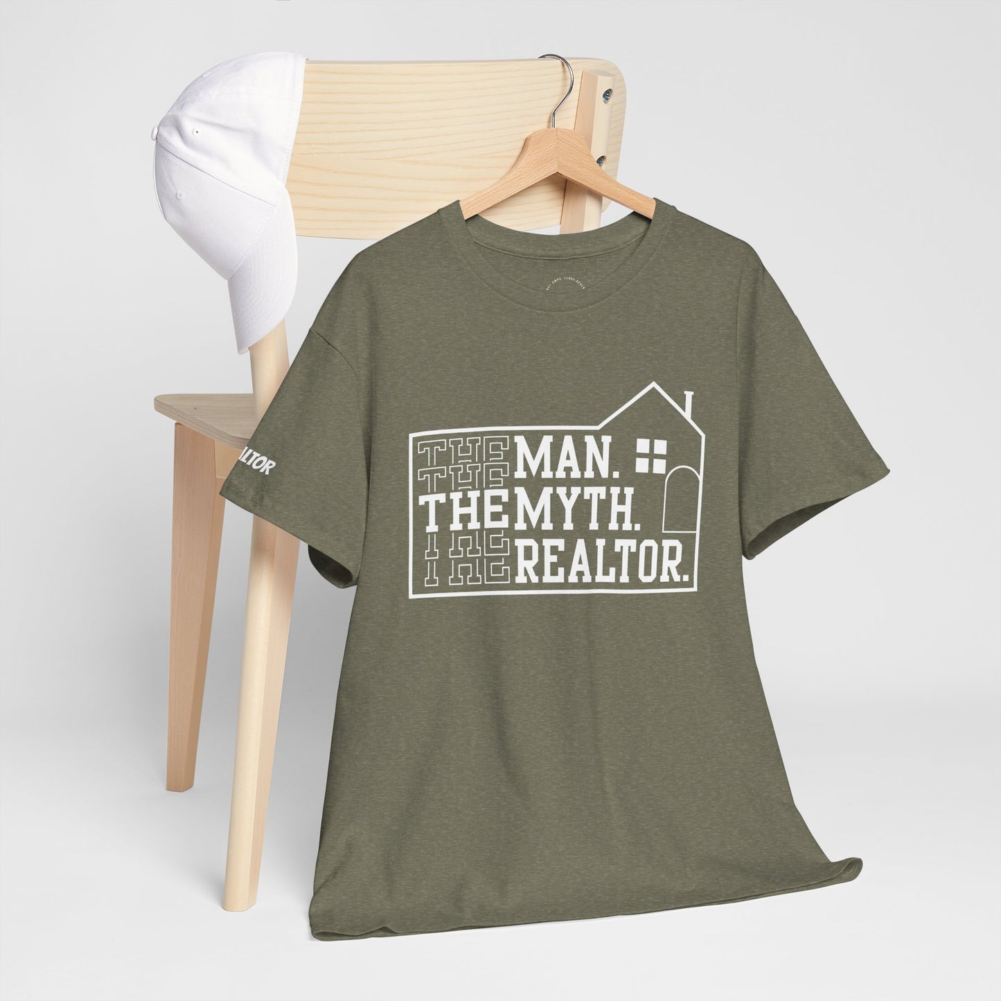 The Man. The Myth. The Realtor. Tee – Legendary Listings Start Here 🏠💬