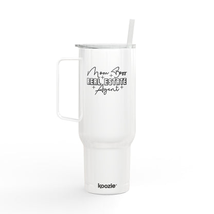 Mom Boss Real Estate Agent Tumbler – 40 oz Stainless Steel Mug for Realtor Moms