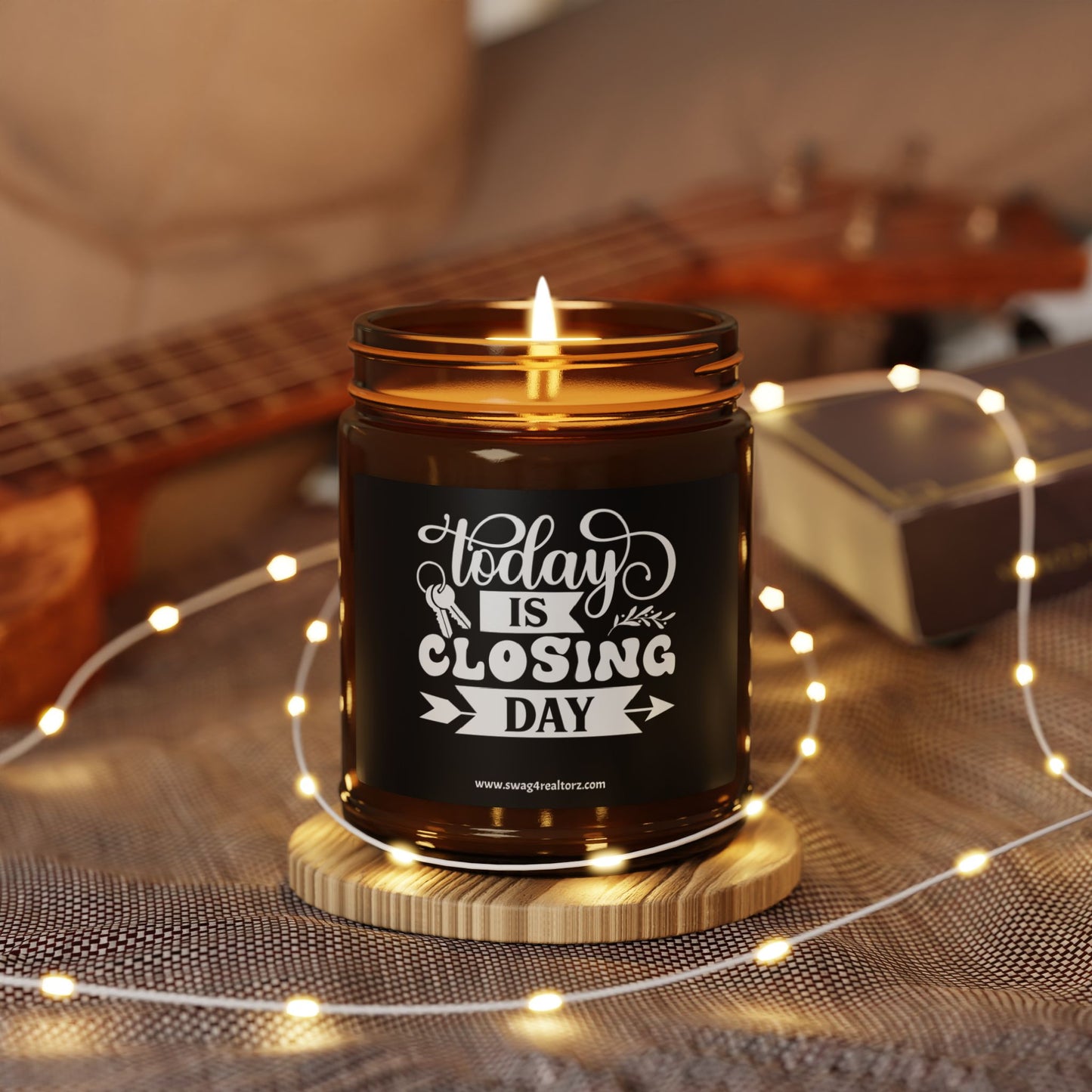 Today Is Closing Day Realtor Scented Soy Candle (Multi-Size, Amber Jar)
