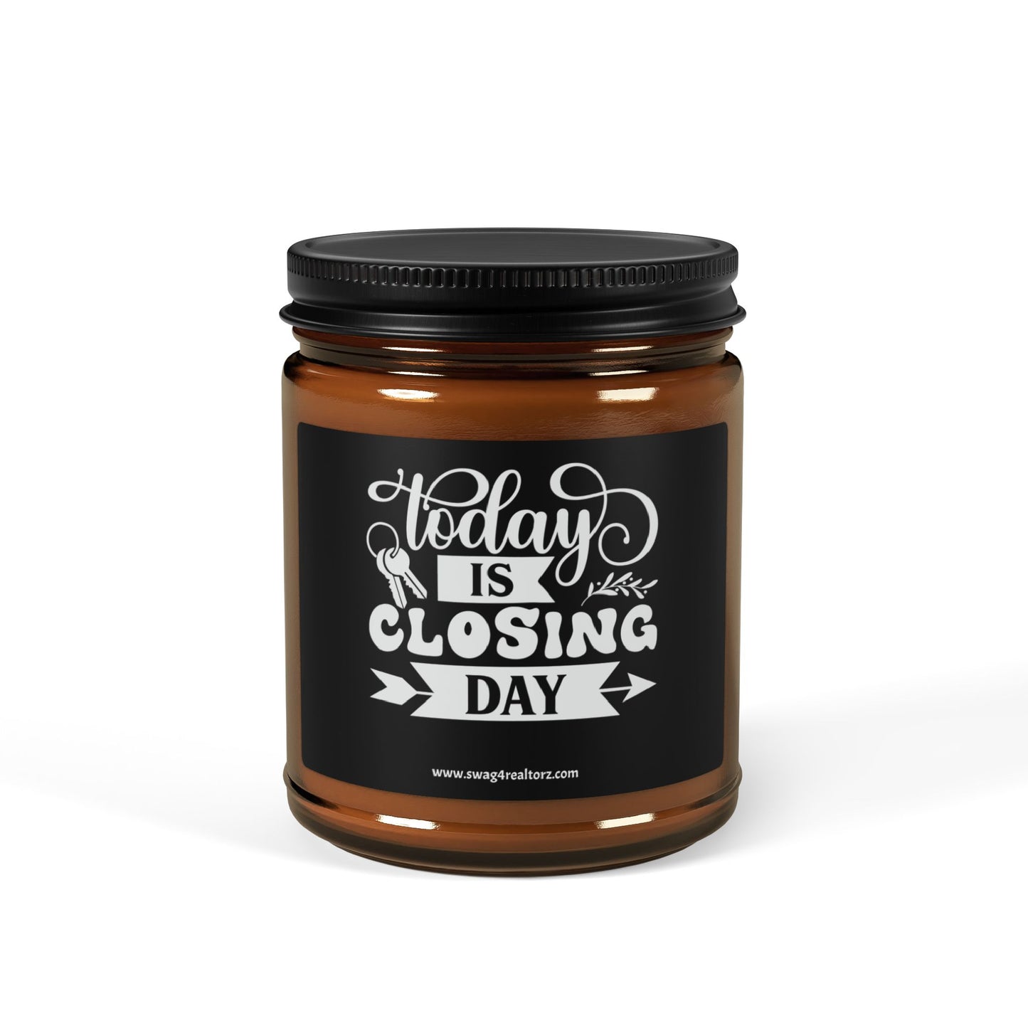 Today Is Closing Day Realtor Scented Soy Candle (Multi-Size, Amber Jar)