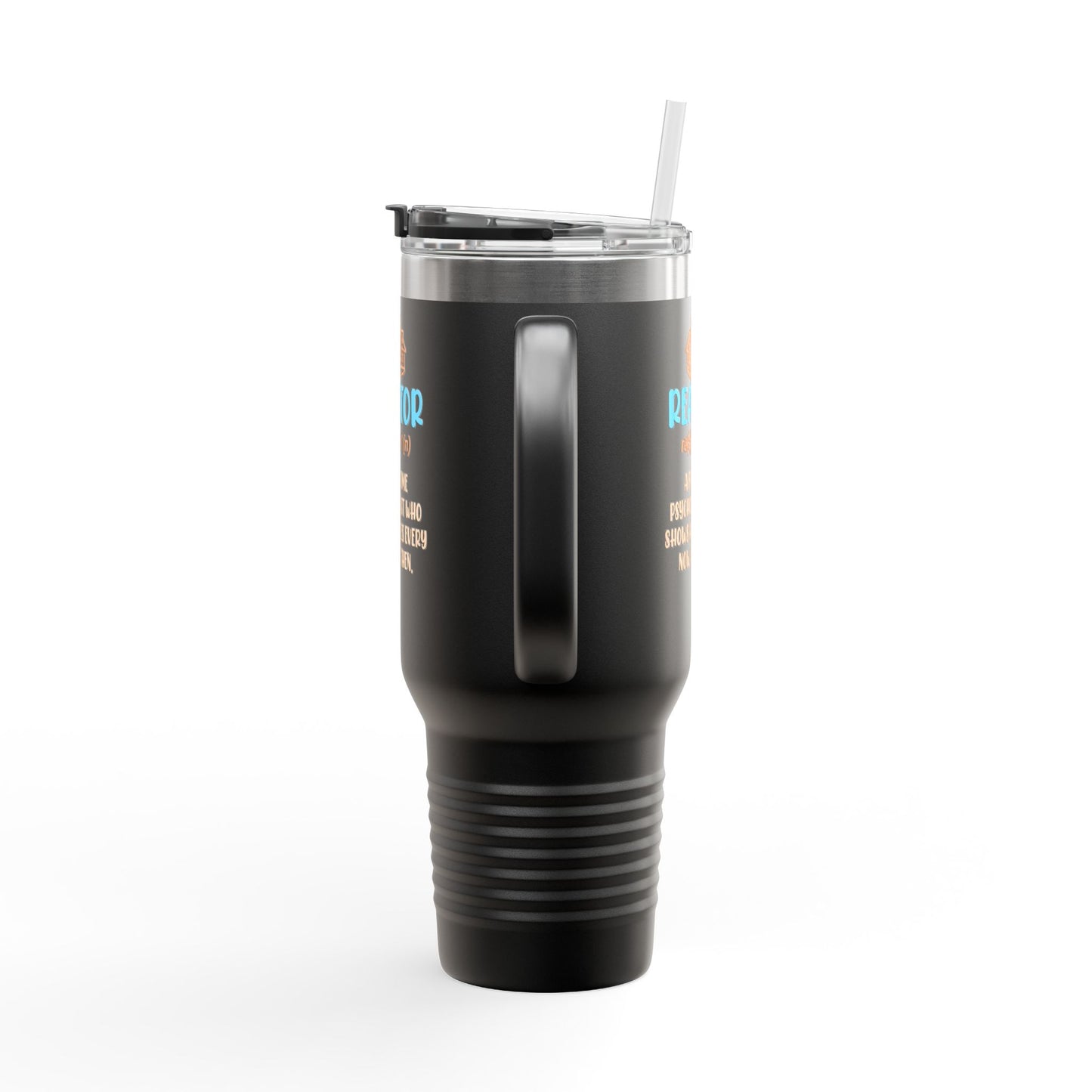 Realtor (n.): Full-Time Therapist. Occasional House Shower. – 40oz Tumbler 🧠🏘️☕