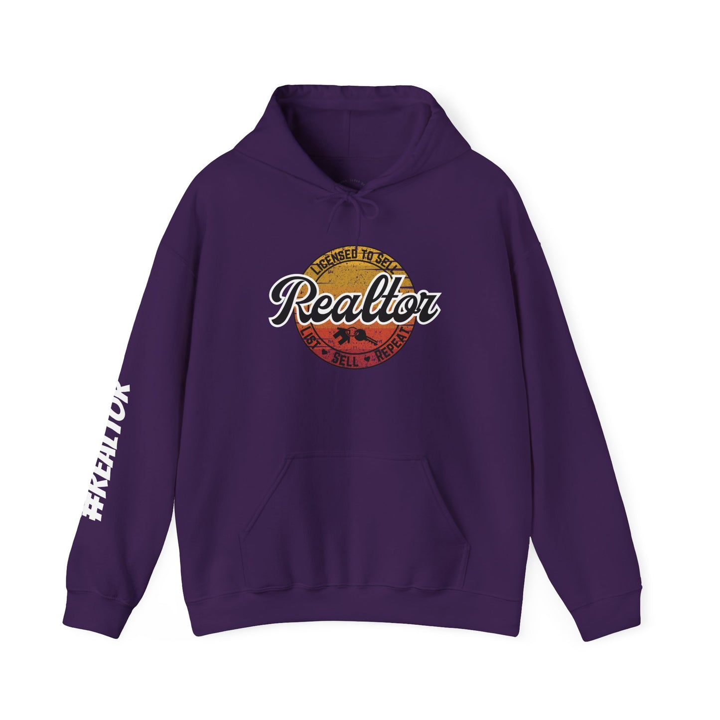 🌄 Licensed to Sell Realtor Hoodie – Buy. Sell. Repeat. In Style.