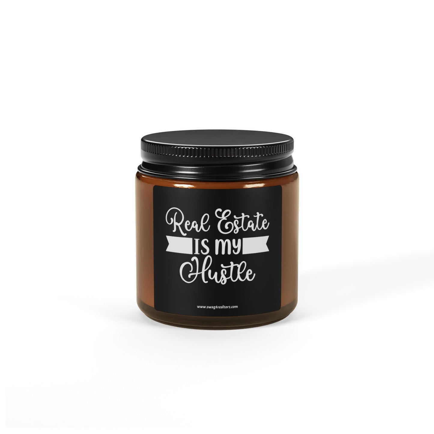 Real Estate Is My Hustle Realtor Scented Soy Candle (Multi-Size, Amber Jar)