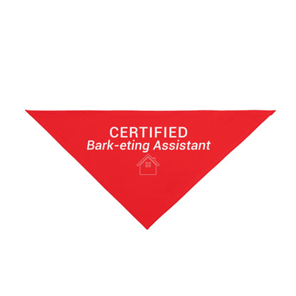 Certified Bark-eting Assistant – Funny Realtor Dog Bandana