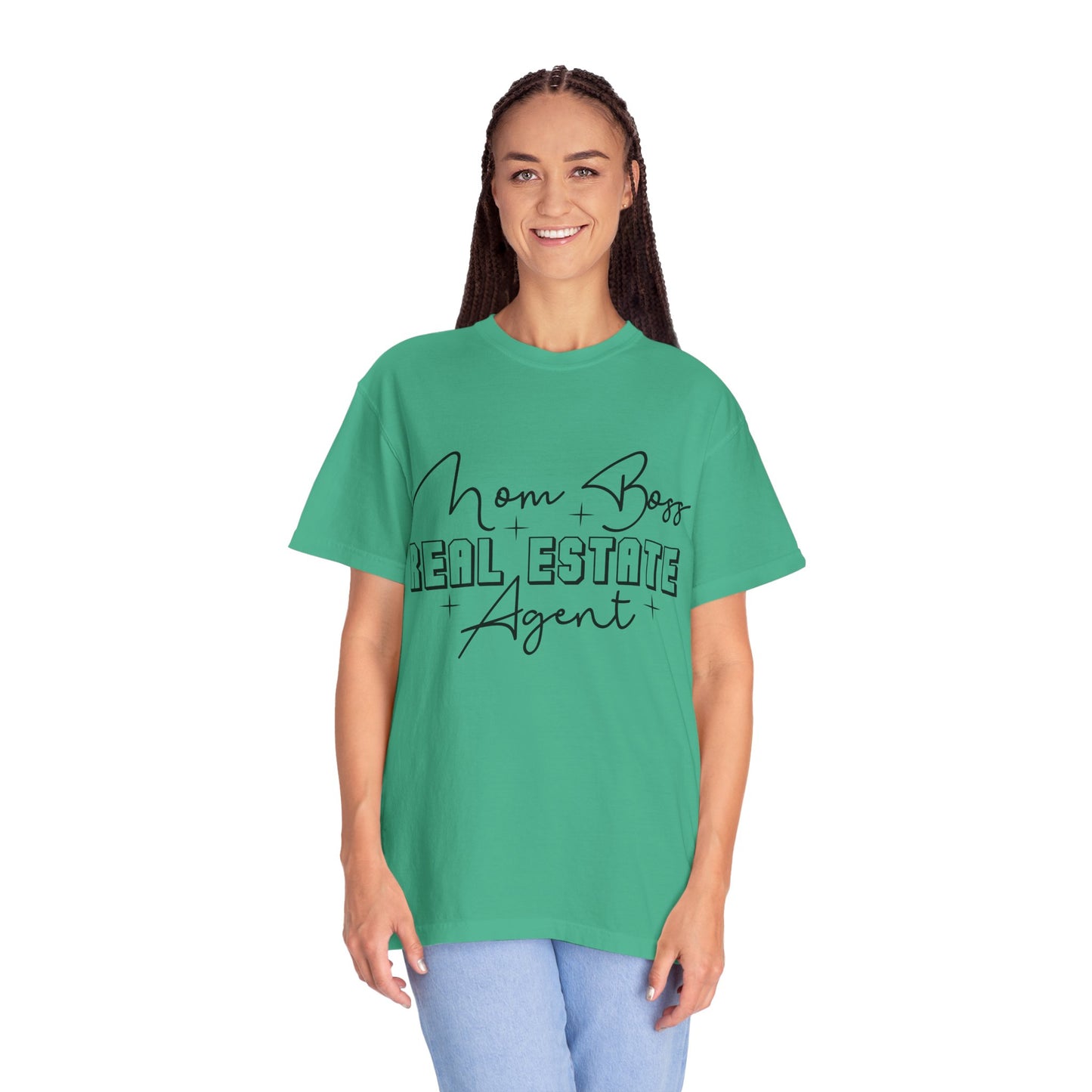 Mom Boss Real Estate Realtor Women Garment-Dyed T-shirt