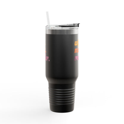 Wife. Mom. Realtor. Tumbler – 40 oz White Stainless Steel Mug with Colorful Retro Text
