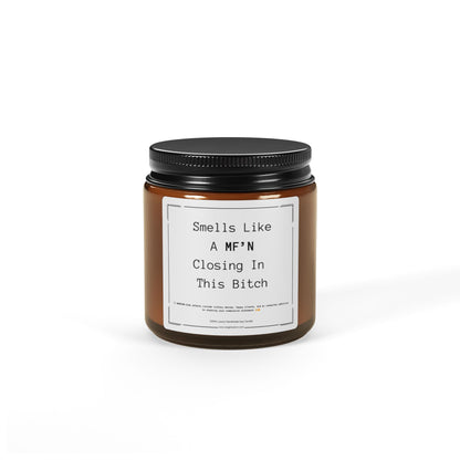 Smells Like a MF’N Closing in This B** | Funny Realtor Black Candle**