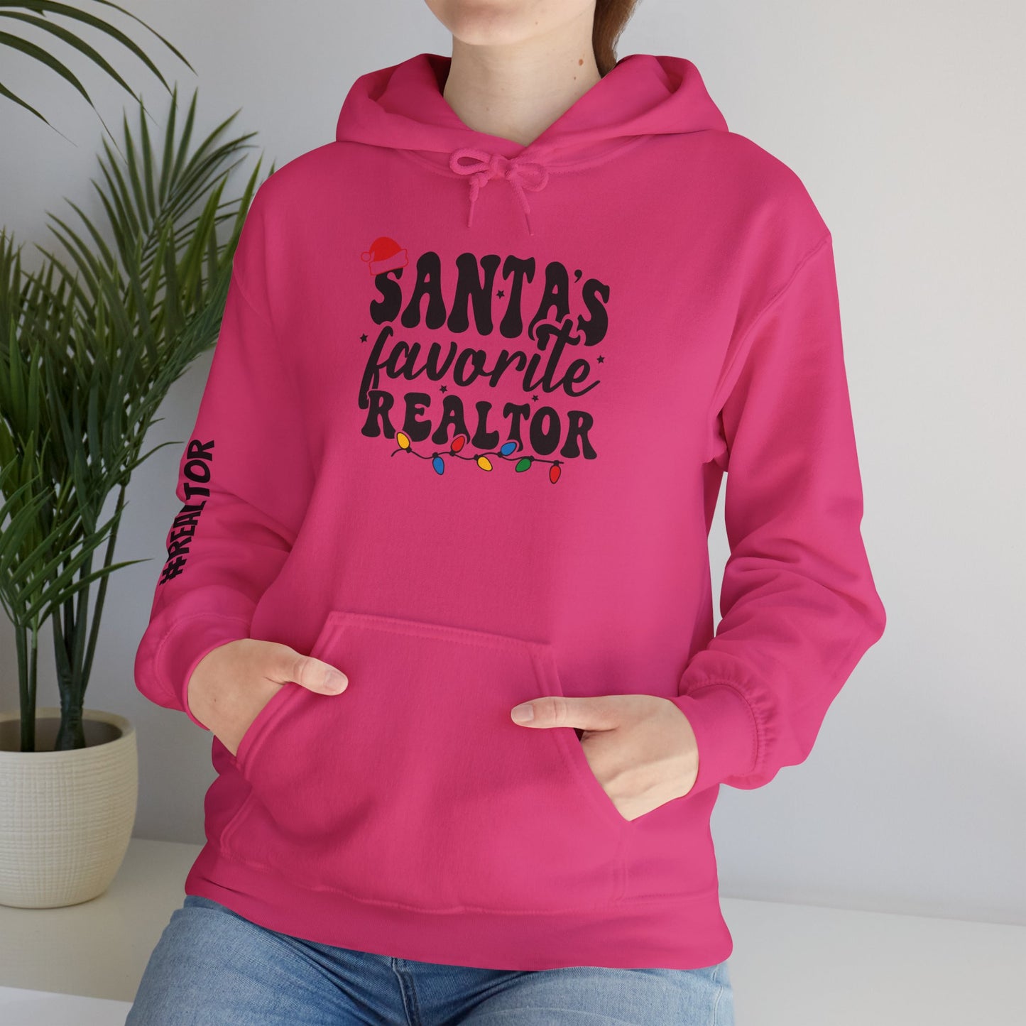 🎄 Santa’s Favorite Realtor Hoodie – Light It Up and List It!