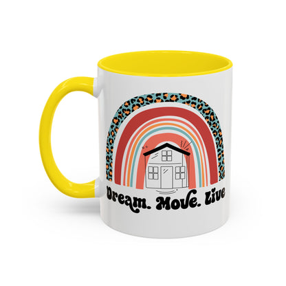 Dream Move Live Realtor Accent Coffee Mug (11, 15oz)