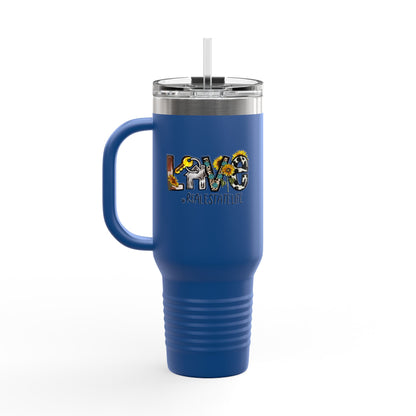 LOVE #RealEstateLife Tumbler – 40 oz Stainless Steel Mug with Colorful Realtor Design