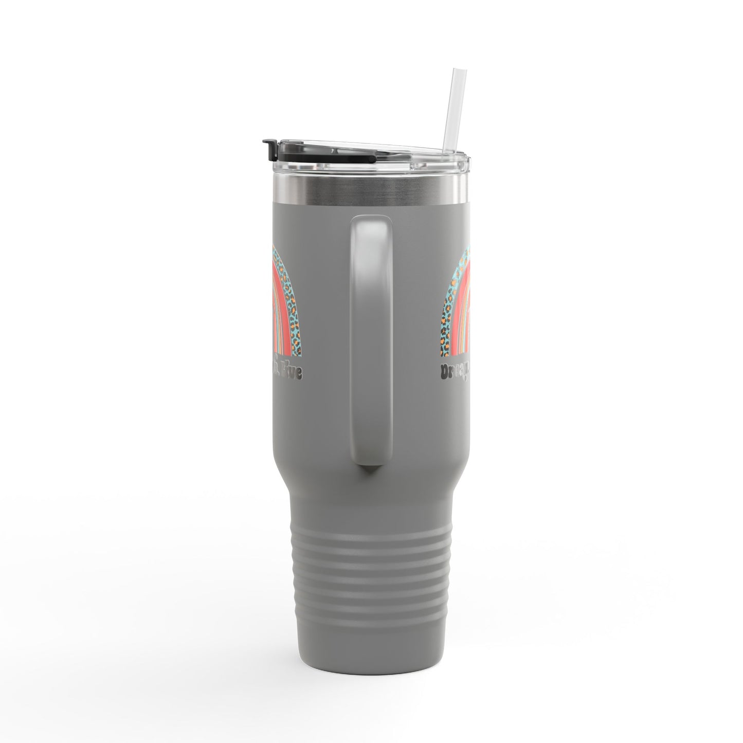 Dream. Move. Live. Tumbler – 40 oz Stainless Steel Mug with Rainbow Realtor Design