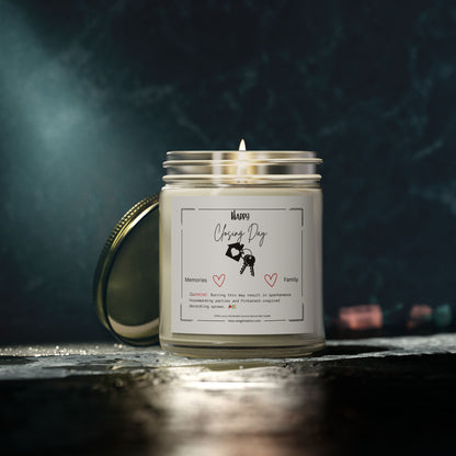 Happy Closing Day Scented Candle - Coconut Apricot Wax (4oz, 9oz)