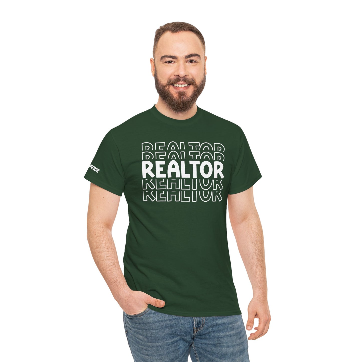 REALTOR Stacked Tee – Loud. Proud. On Repeat. 🔁🏡