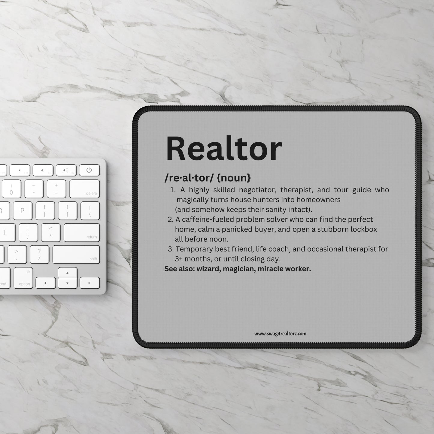 Funny Realtor Definition Gaming Mouse Pad