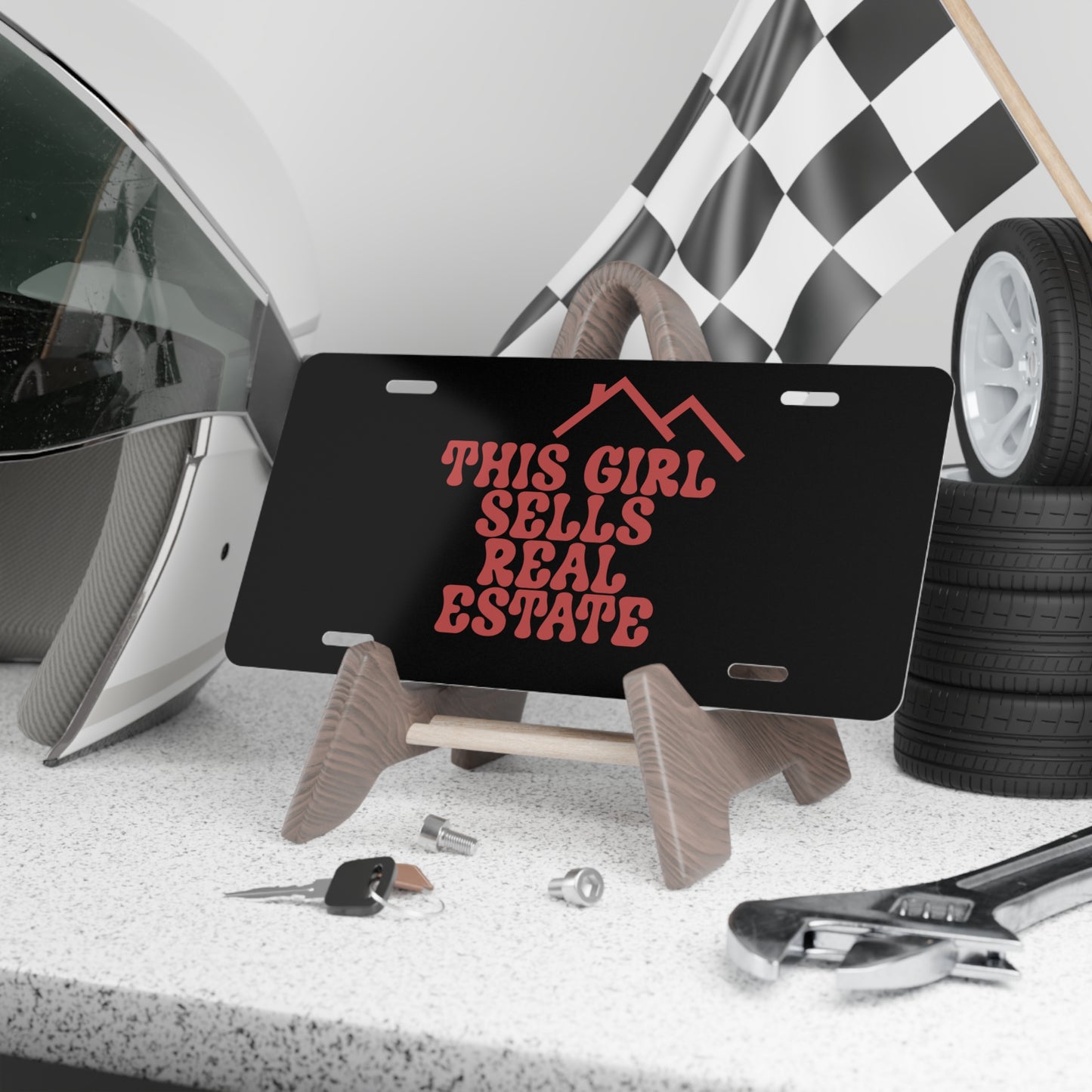 This Girl Sells Real Estate License Plate – Sassy, Bold, and Realtor Proud