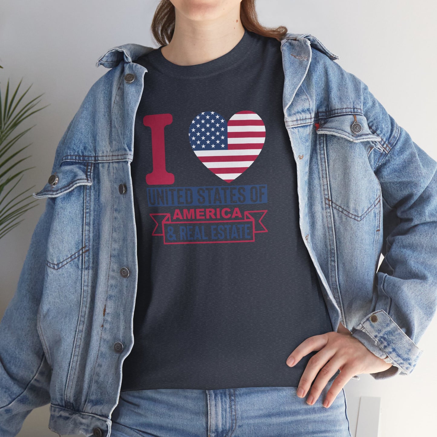 I ❤️ America & Real Estate Tee – Where Freedom Meets the Front Door 🏠