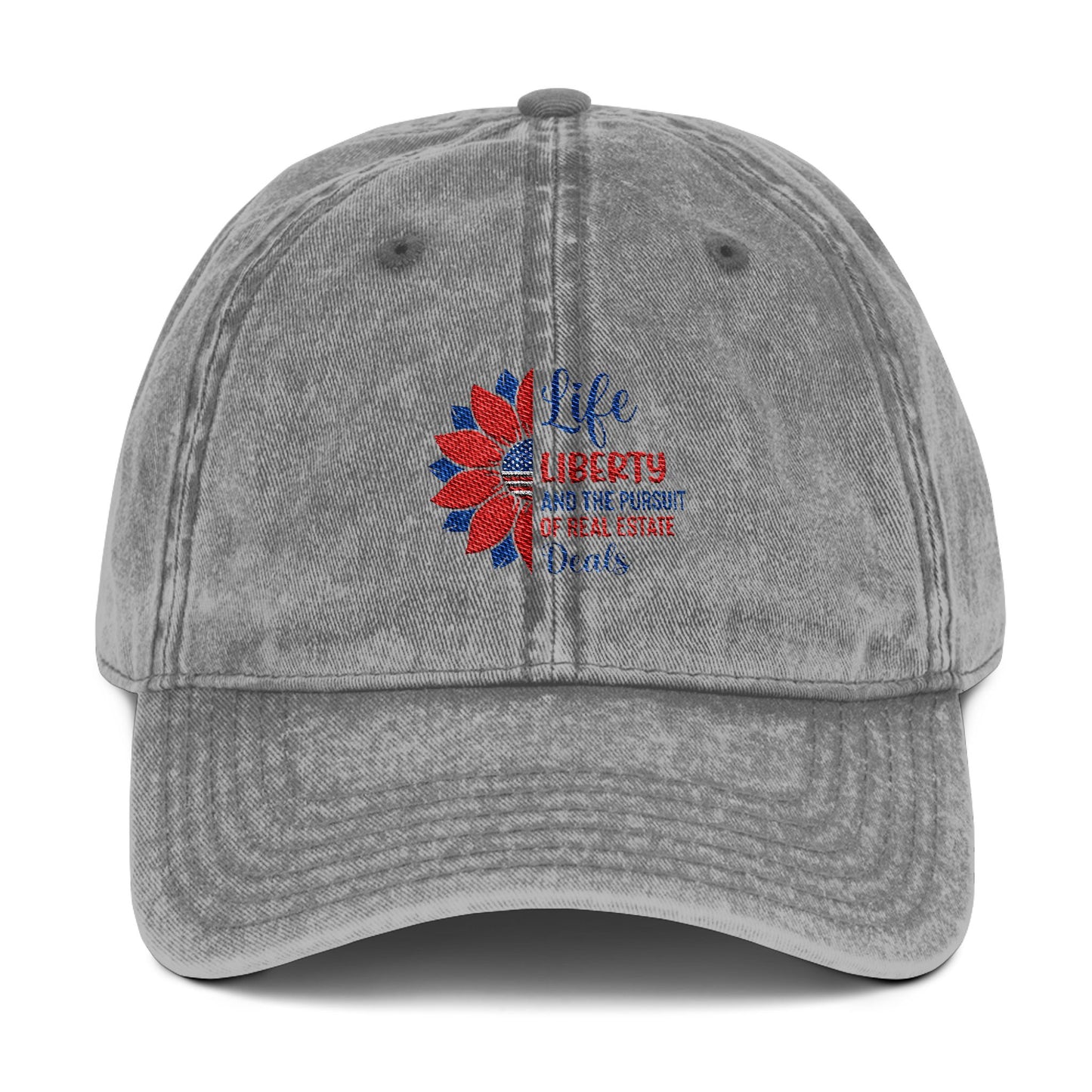 Life Liberty Real Estate Hat – Patriotic Realtor Sunflower Cap
