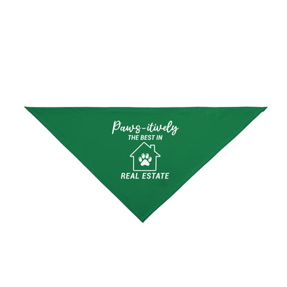 Paws-itively the Best in Real Estate – Funny Realtor Dog Bandana