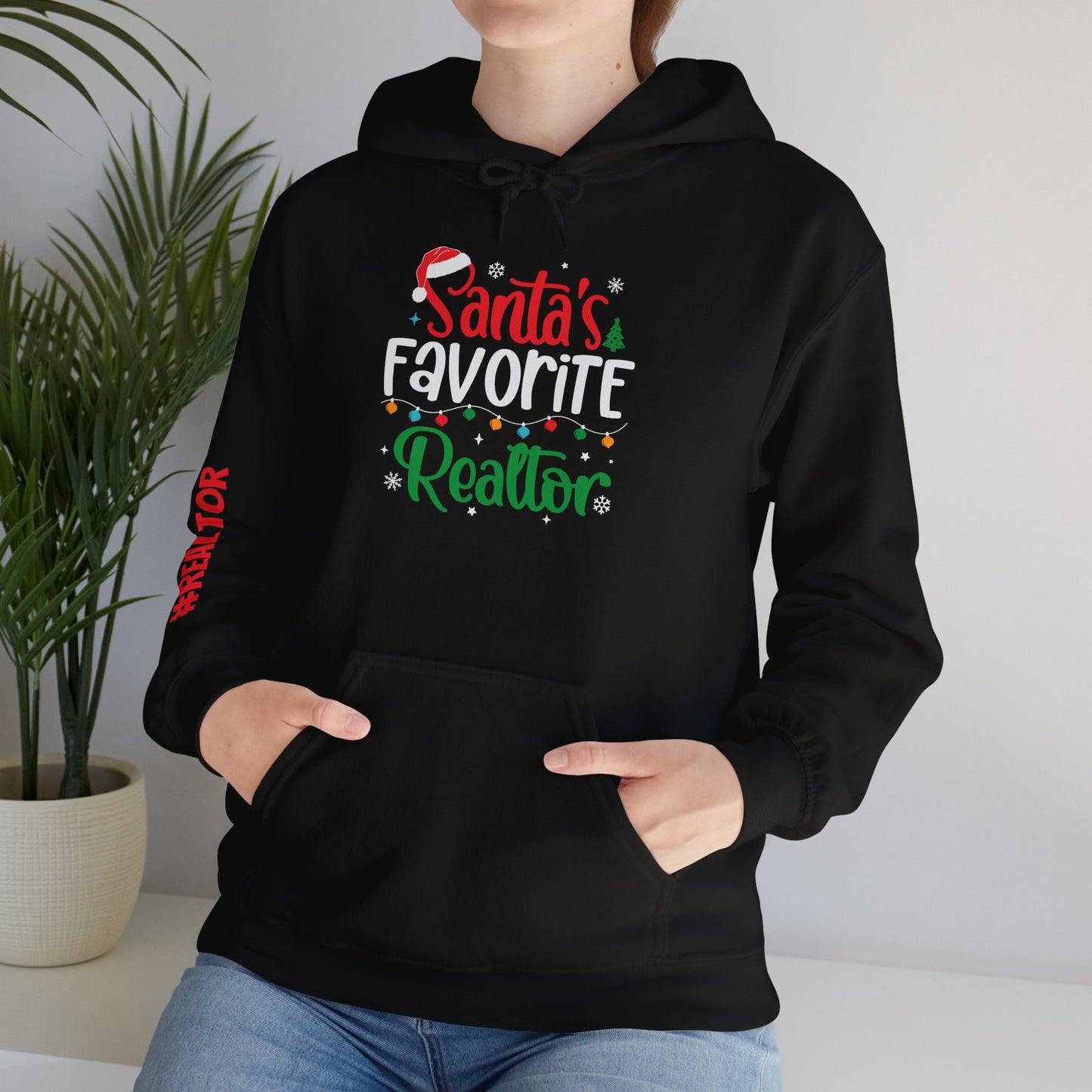 🎅 Santa’s Favorite Realtor Hoodie – Sleigh Listings in Style